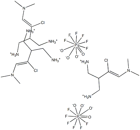 (2-CHLORO-3-DIMETHYLAMINO-ALLYLIDENE)-DIMETHYL-AMMONIUM HEXAFLUORO PHOSPHATE,,结构式