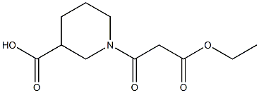 1-(3-ETHOXY-3-OXOPROPANOYL)PIPERIDINE-3-CARBOXYLIC ACID,,结构式