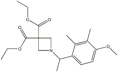 1-[1-(4-METHOXY-2,3-DIMETHYL-PHENYL)-ETHYL]-AZETIDINE-3,3-DICARBOXYLIC ACID DIETHYL ESTER Struktur