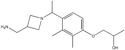 1-{4-[1-(3-AMINOMETHYL-AZETIDIN-1-YL)-ETHYL]-2,3-DIMETHYL-PHENOXY}-PROPAN-2-OL 化学構造式