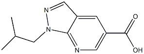 1-ISOBUTYL-1H-PYRAZOLO[3,4-B]PYRIDINE-5-CARBOXYLIC ACID 化学構造式