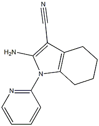 2-AMINO-1-PYRIDIN-2-YL-4,5,6,7-TETRAHYDRO-1H-INDOLE-3-CARBONITRILE 结构式