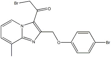 2-BROMO-1-{2-[(4-BROMOPHENOXY)METHYL]-8-METHYLIMIDAZO[1,2-A]PYRIDIN-3-YL}ETHANONE,,结构式