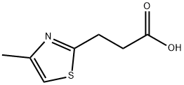 3-(4-METHYL-1,3-THIAZOL-2-YL)PROPANOIC ACID 结构式