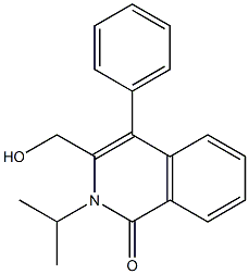 3-(HYDROXYMETHYL)-2-ISOPROPYL-4-PHENYLISOQUINOLIN-1(2H)-ONE 化学構造式