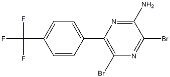 3,5-DIBROMO-6-[4-(TRIFLUOROMETHYL)PHENYL]PYRAZIN-2-AMINE Struktur