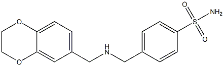 4-{[(2,3-DIHYDRO-BENZO[1,4]DIOXIN-6-YLMETHYL)AMINO]-METHYL}BENZENESULFONAMIDE 化学構造式