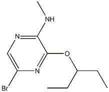 5-BROMO-3-(1-ETHYLPROPOXY)-N-METHYLPYRAZIN-2-AMINE Structure