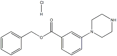 BENZYL 3-PIPERAZIN-1-YLBENZOATE HYDROCHLORIDE Structure