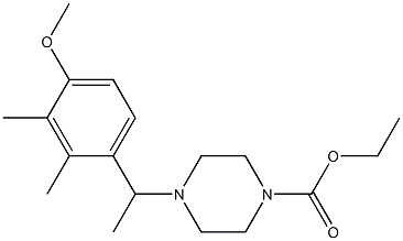 ETHYL 4-[1-(4-METHOXY-2,3-DIMETHYLPHENYL)ETHYL]PIPERAZINE-1-CARBOXYLATE Structure