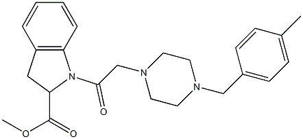 METHYL 1-{[4-(4-METHYLBENZYL)PIPERAZIN-1-YL]ACETYL}INDOLINE-2-CARBOXYLATE