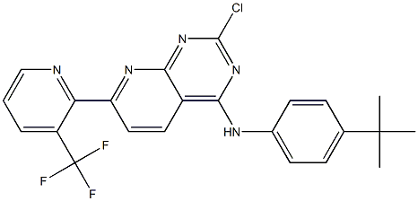 N-(4-TERT-BUTYLPHENYL)-2-CHLORO-7-[3-(TRIFLUOROMETHYL)PYRIDIN-2-YL]PYRIDO[2,3-D]PYRIMIDIN-4-AMINE Structure