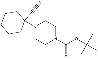 TERT-BUTYL 4-(1-CYANOCYCLOHEXYL)PIPERAZINE-1-CARBOXYLATE Structure