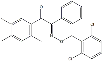 2-{[(2,6-dichlorobenzyl)oxy]imino}-1-(2,3,4,5,6-pentamethylphenyl)-2-phenylethan-1-one Structure