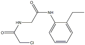 2-chloro-N-{2-[(2-ethylphenyl)amino]-2-oxoethyl}acetamide,,结构式