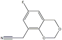 (6-fluoro-4H-1,3-benzodioxin-8-yl)acetonitrile,,结构式