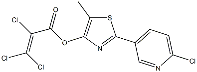 2-(6-chloro-3-pyridinyl)-5-methyl-1,3-thiazol-4-yl 2,3,3-trichloroacrylate 化学構造式