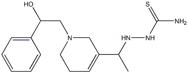 2-{1-[1-(2-hydroxy-2-phenylethyl)-1,2,5,6-tetrahydropyridin-3-yl]ethyl}hydr azine-1-carbothioamide 化学構造式