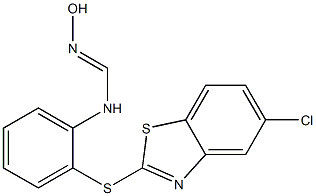 N-{2-[(5-chloro-1,3-benzothiazol-2-yl)thio]phenyl}-N'-hydroxyiminoformamide Struktur