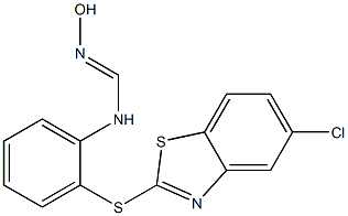 N-{2-[(5-chloro-1,3-benzothiazol-2-yl)thio]phenyl}-N'-hydroxyiminoformamide 化学構造式