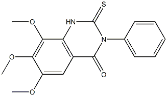 6,7,8-trimethoxy-3-phenyl-2-thioxo-1,2,3,4-tetrahydroquinazolin-4-one Structure