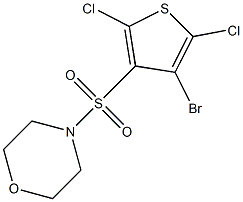 4-[(4-bromo-2,5-dichloro-3-thienyl)sulfonyl]morpholine,,结构式