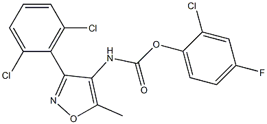 2-chloro-4-fluorophenyl N-[3-(2,6-dichlorophenyl)-5-methylisoxazol-4-yl]carbamate