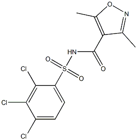 2,3,4-trichloro-N-[(3,5-dimethyl-4-isoxazolyl)carbonyl]benzenesulfonamide