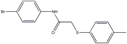 N1-(4-bromophenyl)-2-[(4-methylphenyl)thio]acetamide Struktur