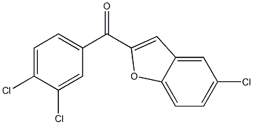 (5-chlorobenzo[b]furan-2-yl)(3,4-dichlorophenyl)methanone Struktur