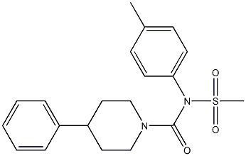 (4-methylphenyl)-N-[(4-phenylpiperidino)carbonyl]methanesulfonamide 化学構造式