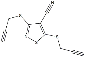 3,5-di(prop-2-ynylthio)isothiazole-4-carbonitrile 结构式