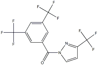[3,5-di(trifluoromethyl)phenyl][3-(trifluoromethyl)-1H-pyrazol-1-yl]methanone Struktur