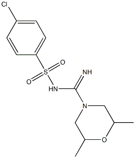 N1-[(2,6-dimethylmorpholino)(imino)methyl]-4-chlorobenzene-1-sulfonamide