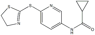 N1-[6-(4,5-dihydro-1,3-thiazol-2-ylthio)-3-pyridyl]cyclopropane-1-carboxamide Structure