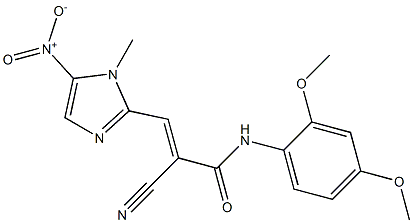 N1-(2,4-dimethoxyphenyl)-2-cyano-3-(1-methyl-5-nitro-1H-imidazol-2-yl)acrylamide