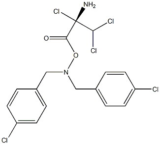 N,N-bis(4-chlorobenzyl)-N-[(2,3,3-trichloroallanoyl)oxy]amine,,结构式