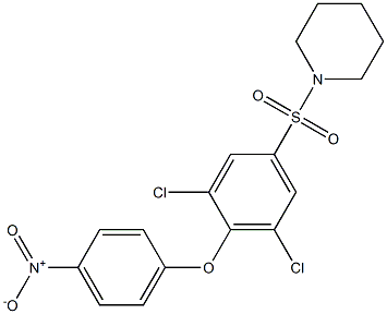 1-{[3,5-dichloro-4-(4-nitrophenoxy)phenyl]sulfonyl}piperidine Structure