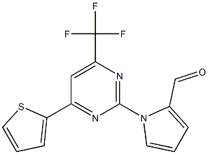 1-[4-(2-thienyl)-6-(trifluoromethyl)-2-pyrimidinyl]-1H-pyrrole-2-carbaldehyde Structure