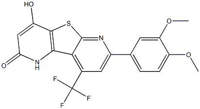 7-(3,4-dimethoxyphenyl)-4-hydroxy-9-(trifluoromethyl)pyrido[2',3':4,5]thieno[2,3-b]pyridin-2(1H)-one