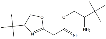 2-amino-3,3-dimethylbutyl 2-[4-(tert-butyl)-4,5-dihydro-1,3-oxazol-2-yl]ethanimidate 结构式