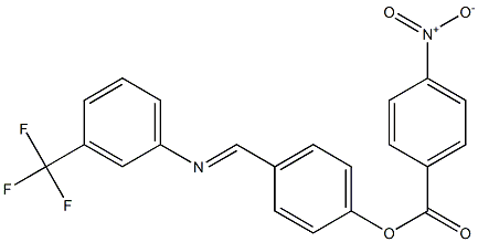 4-({[3-(trifluoromethyl)phenyl]imino}methyl)phenyl 4-nitrobenzenecarboxylate 结构式