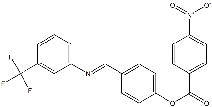 4-({[3-(trifluoromethyl)phenyl]imino}methyl)phenyl 4-nitrobenzenecarboxylate Structure