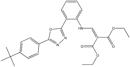 diethyl 2-[(2-{5-[4-(tert-butyl)phenyl]-1,3,4-oxadiazol-2-yl}anilino)methylidene]malonate