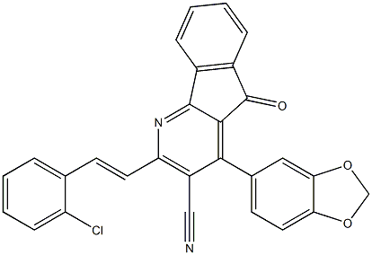 4-(1,3-benzodioxol-5-yl)-2-[(E)-2-(2-chlorophenyl)ethenyl]-5-oxo-5H-indeno[1,2-b]pyridine-3-carbonitrile