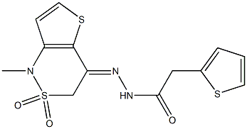 N'-[1-methyl-2,2-dioxo-2,3-dihydro-2lambda~6~-thieno[3,2-c][1,2]thiazin-4(1H)-yliden]-2-(2-thienyl)acetohydrazide|