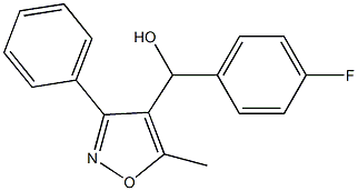 (4-fluorophenyl)(5-methyl-3-phenylisoxazol-4-yl)methanol Structure