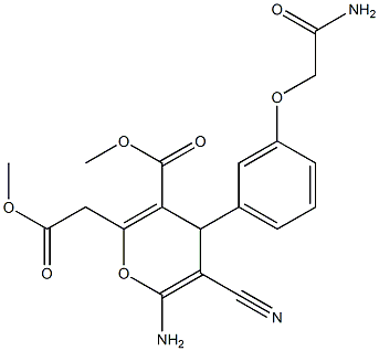 methyl 6-amino-4-[3-(2-amino-2-oxoethoxy)phenyl]-5-cyano-2-(2-methoxy-2-oxoethyl)-4H-pyran-3-carboxylate