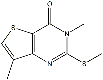 3,7-dimethyl-2-(methylthio)-3,4-dihydrothieno[3,2-d]pyrimidin-4-one 化学構造式