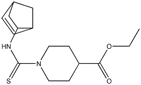 ethyl 1-[(bicyclo[2.2.1]hept-5-en-2-ylamino)carbothioyl]piperidine-4-carboxylate,,结构式